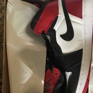 Air Jordan 1 black toe size 10 new with box